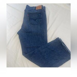 Levis 541 Mens 42x30 Casual Straight Leg Denim Blue Jeans Workwear